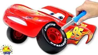 カーズ マックイーンとはたらくくるまを組み立てDIY★(#たまごmammy)Cars toys McQueen
