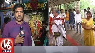 Shakambari Utsavalu Grandly Commences At Warangal Bhadrakali Temple | V6 News