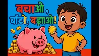 Learn Saving and Sharing | Hindi Story Song for Kids | बचाओ, बाँटो, बढ़ाओ | Dallo TV