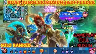 GAMEPLAY HILDA ROAM !! RUSUHIN MUSUH SAMPAI FEEDER !! MODAL ITEM THUNDER BELT DAMAGE UDAH SAKIT!?