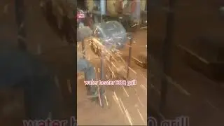 water heater tank BBQgrill muchomo stoves making process #ashybbqstoves #grill #charcoalgrill