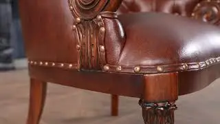 NLR055BRN Leather Fireside Chair