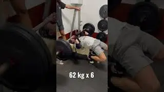Safety Squat Bar JM Press 62 kg x 6 #shorts