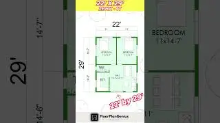 Two bedroom house plan instyle homes Low budget building design simple home design floor plan