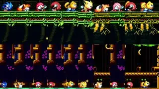 Sonic Mania Plus - All Characters + Super & Chibi Forms Crouching Animations