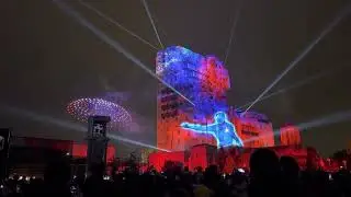 Disneyland Paris - Avengers Campus nighttime show. Start to Finish.