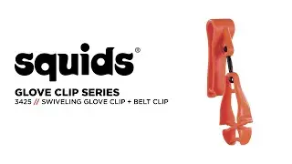 Squids 3425 Swiveling Glove Clip with Belt Clip Keeps Gear Secure and Tangle-Free for Quick Access