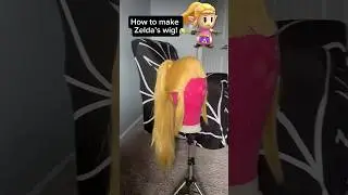 How I made Zelda&rsquo;s ponytail wig! #zelda #echosofwisdom #cosplay #wigs #wigstyling #tutorial #howto