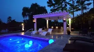 OUTDOOR-FX  VINYL POOL WITH WATER AND FIRE FEATURES