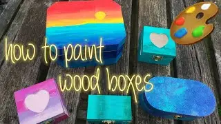 HOW TO PAINT A BOX! Diy decorate wooden jewellery boxes