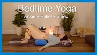 10 Minute Yoga in Bed for Anxiety & Uncertain Times | Calming Bedtime Yoga