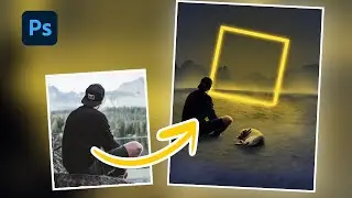 Glowing Square Photo Manipulation Speed Art | Photoshop Tutorial