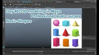 Autodesk Maya Intro to  3D Modeling Basic Shapes : Lesson 2 Basic Skills - urdu / hindi