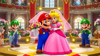 Mario & Peach’s Royal Wedding: Luigi Watches in Silence 💍🍄 | Super Mario Animation