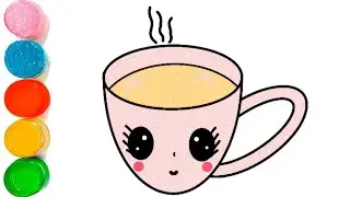 How to Draw Cute Tea Cup 😍 Cute Easy Drawing 🤩