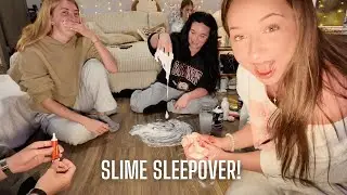 MAKE SLIME ON THE FLOOR WITH US + target vlog!