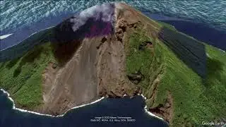 Tinakula. A growing remote volcano Island (near the Solomon Islands)