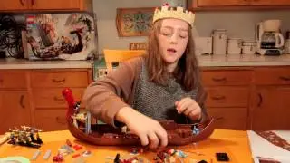 Kids Play Activity - Lego Motivation - Building LEGO Viking Ship Time-Lapse (HD) 7018