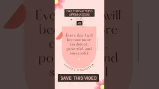Speak Daily these 5 affirmations #motivation #affirmations #positivevibes #anjalishorts