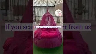 Our lovely hot pink big bed swing for every romantic evening and night contact us - +91 8770396744