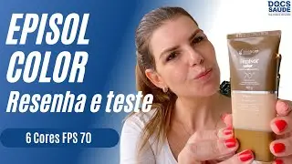 Testando o EPISOL COLOR FPS 70 tom 2 - Pele Clara