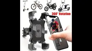 Innovative Four-Claw Motorcycle Phone Holder With Automatic Lock For Electric Bicycle Handlebar.