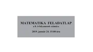 8 osztályos matek felvételi 2019. január 24. (1-10. feladat)