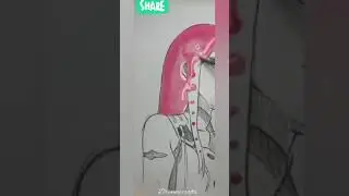 Beautiful water colour pink hair 🥰#watercolour#pink#shorts#youtubeeshorts# Dreamy crafts