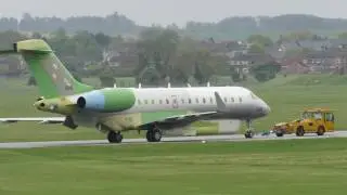 Modified Bombardier Global Express 1326 makes her first outing at Cambridge Airport