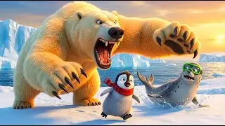 Baby Penguin Steals Polar Bear's Fish! 🐧❄️ (BIG MISTAKE!)