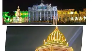 #Mysore dasara lighting |ಮೈಸೂರು ದಸರೆಯ ದೀಪಾಲಂಕಾರ || #gk #proud #music #comment  #drone #mandya (2)