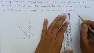 Постройте треугольник ABC, BC = 4 см, угол ACB = 45'. Перпендикуляр из точки A на BC равен 2,5 см...