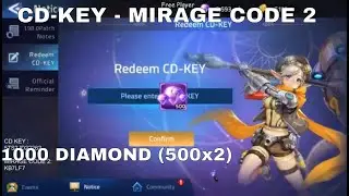 CD-KEY - MIRAGE CODE 2 - 1000 DIAMOND ► MOBILE LEGENDS ADVENTURE