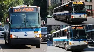 MTA Bus Company: 2013 MCI D4500CT Action on the BxM3, BxM4, and BxM11 in the Bronx and Manhattan