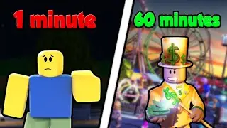 How Much Money can I make in 1 HOUR? (Theme Park Tycoon)