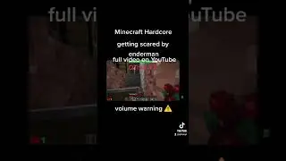 Getting scared by enderman in minecarft hardcore #gaming #minecraft #hardcore #qtrue