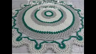 Tapete Redondo Maravilha em Crochê 💚(Para Destro) #LenaCrochês #artecomeuroma