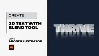 3D Text Effect Using Blend Tool | Adobe Illustrator