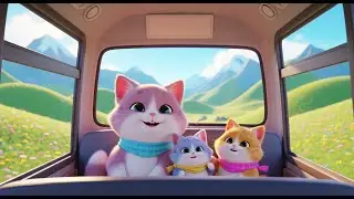 CAT FAMILY . ADVENTURE WITH KITTEN.