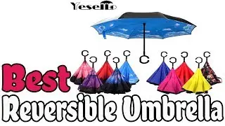 Folding Reverse Umbrella Double Layer Inverted Windproof Rain | Best Reversible Umbrella 2019
