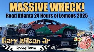 Massive Wreck Rollover at Road Atlanta 24 Hours of Lemons 2025