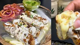 Chicken Cheese Stuffed Malai Kebab | Juicy & Cheesy Kebab Recipe 🤤| No Oven @home_spicekitchen 