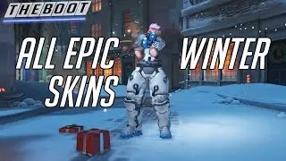 Overwatch - All Epic Winter Skins + Zarya Legendary Mystery Box Emote