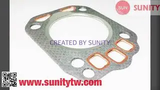 TAIWAN SUNITY - ER40 with Metal CYLINDER HEAD GASKET OEM 14441-0331-0 for Kubota Tractors