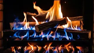 Create a Cozy Mood with Blue Flames Below & Warm Orange Fire Above - Fireplace with Perfect Contrast