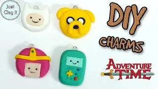 DIY ADVENTURE TIME | Clay tutorial | Finn, Jake, Princess Bubblegum, BMO charms