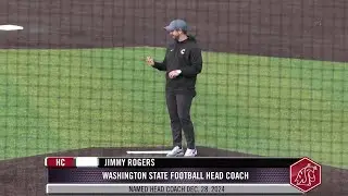 WSU Football: Jimmy Rogers throws out first pitch before Family Weekend!  4/4/25