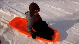 Family Fun Snow Day, Sledding!  Playing hooky with SuperTwins TV