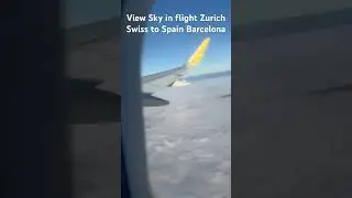 View clouds in flight Zurich to Barcelona