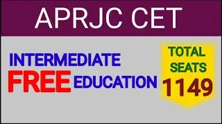 aprjc 2023/AP RJC CET 2023/APRIES 2023/ FREE EDUCATION AFTER X /FREE EDUCATION TO ALL